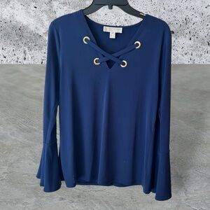 Michael Kors Top -Long Sleeved- Navy Blue - Size Medium